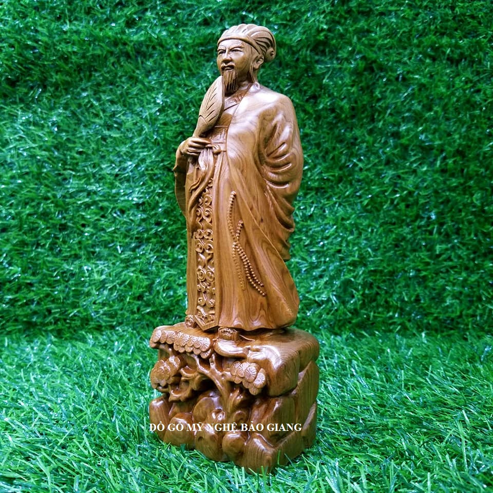 Tượng khổng minh gỗ bách xanh