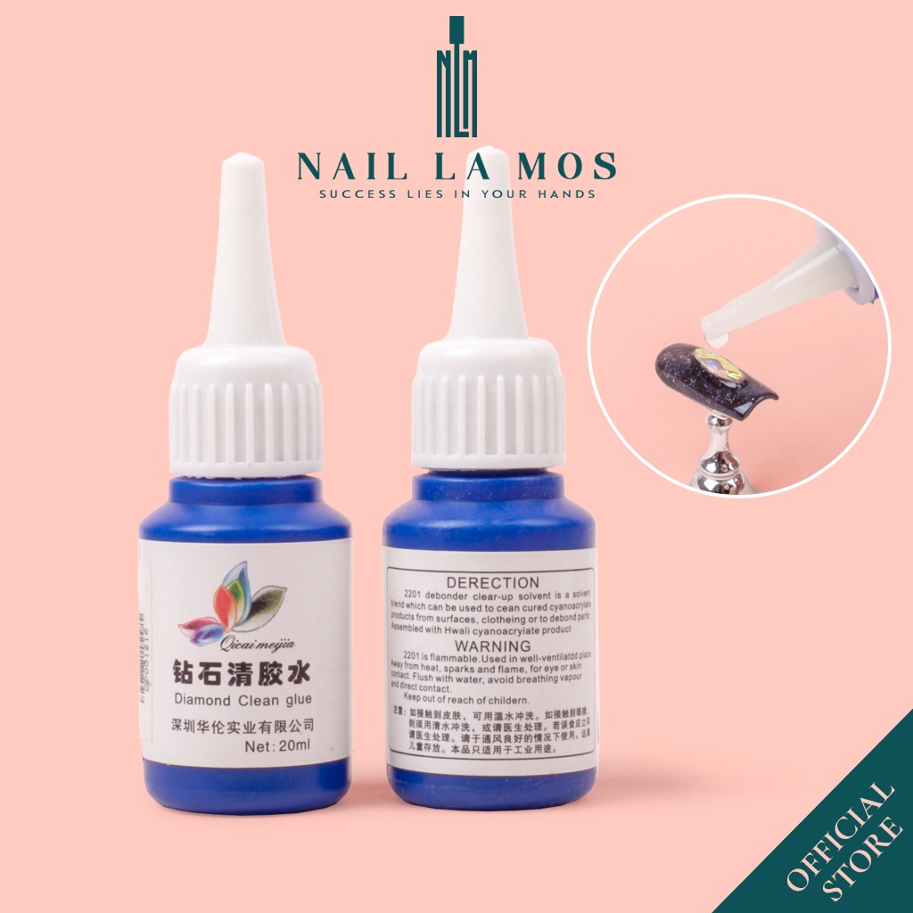 Nước làm sáng đá nail Diamond Clean Glue - nước tháo đá nail chuyên dụng cho dân làm móng