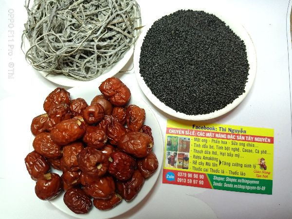 Combo 1kg Thạch Dừa Thô +Táo đỏ++phổ tai+hạt é