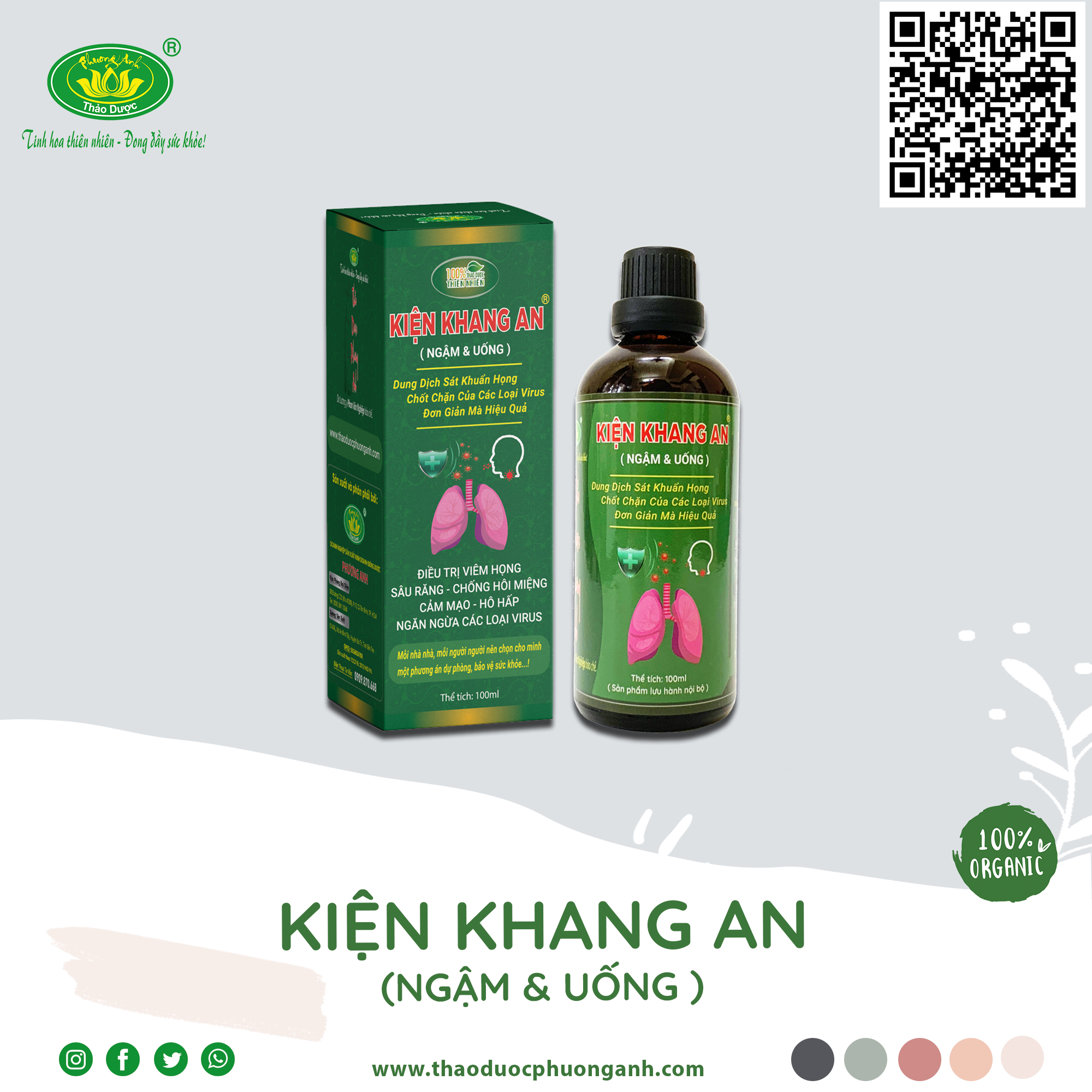 Dung dịch ngậm và uống Kiện Khang An