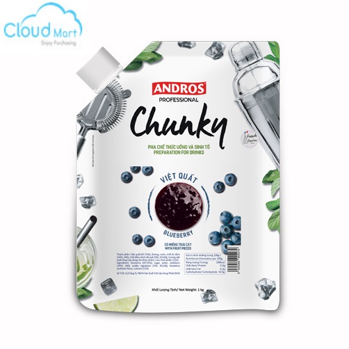 Mứt Andros Chunky Blueberry (Việt Quất) 1Kg