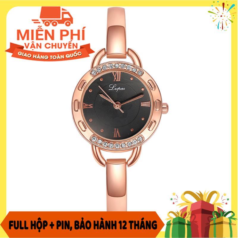 Nơi bán Đồng hồ nữ sang trọng LVPAI10 thiết kế mặt tròn viền đính đá kết hợp dây kim loại trơn - Đồng hồ - Đồng hồ nữ - Đồng hồ nam nữ - Đồng hồ đẹp - Đồng hồ nữ đẹp