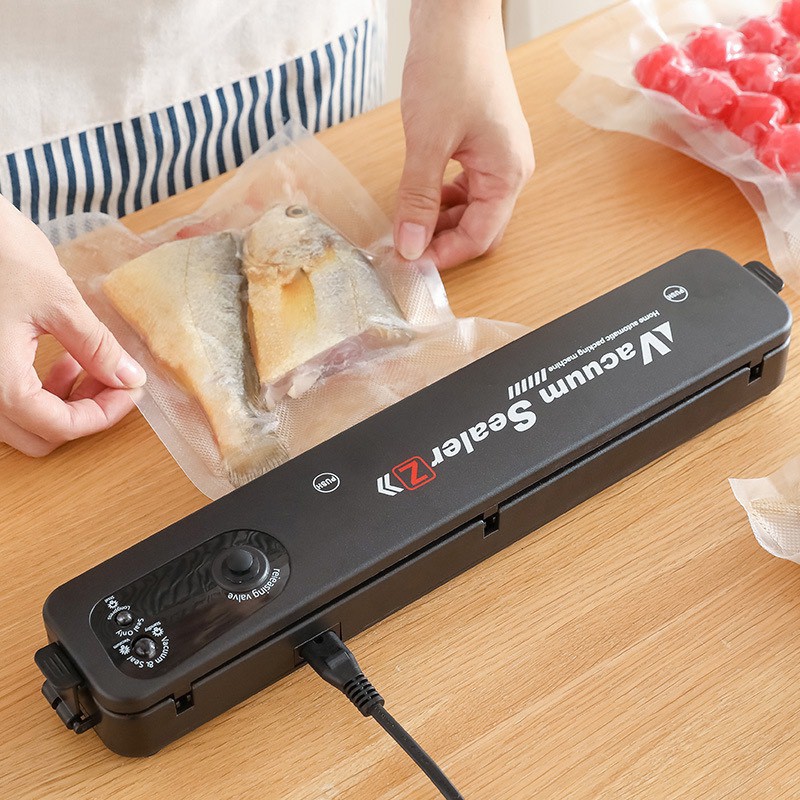 Máy Hút Chân Không Thực Phẩm, Máy Hàn Miệng Hút Túi Vacuum Sealer Giúp Bảo Quản Thực Phẩm An Toàn Lâu Hơn, Máy Hút Chân Không Thực Phẩm Kiêm Máy Hàn Miệng