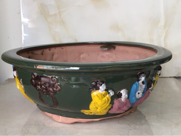 Chậu Sứ bonsai hình bát tiên (size 2)
