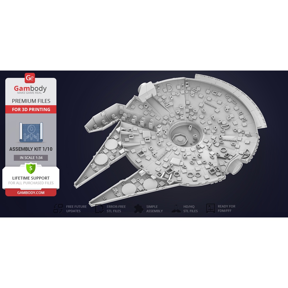 File in 3D Millennium Falcon - Star Wars