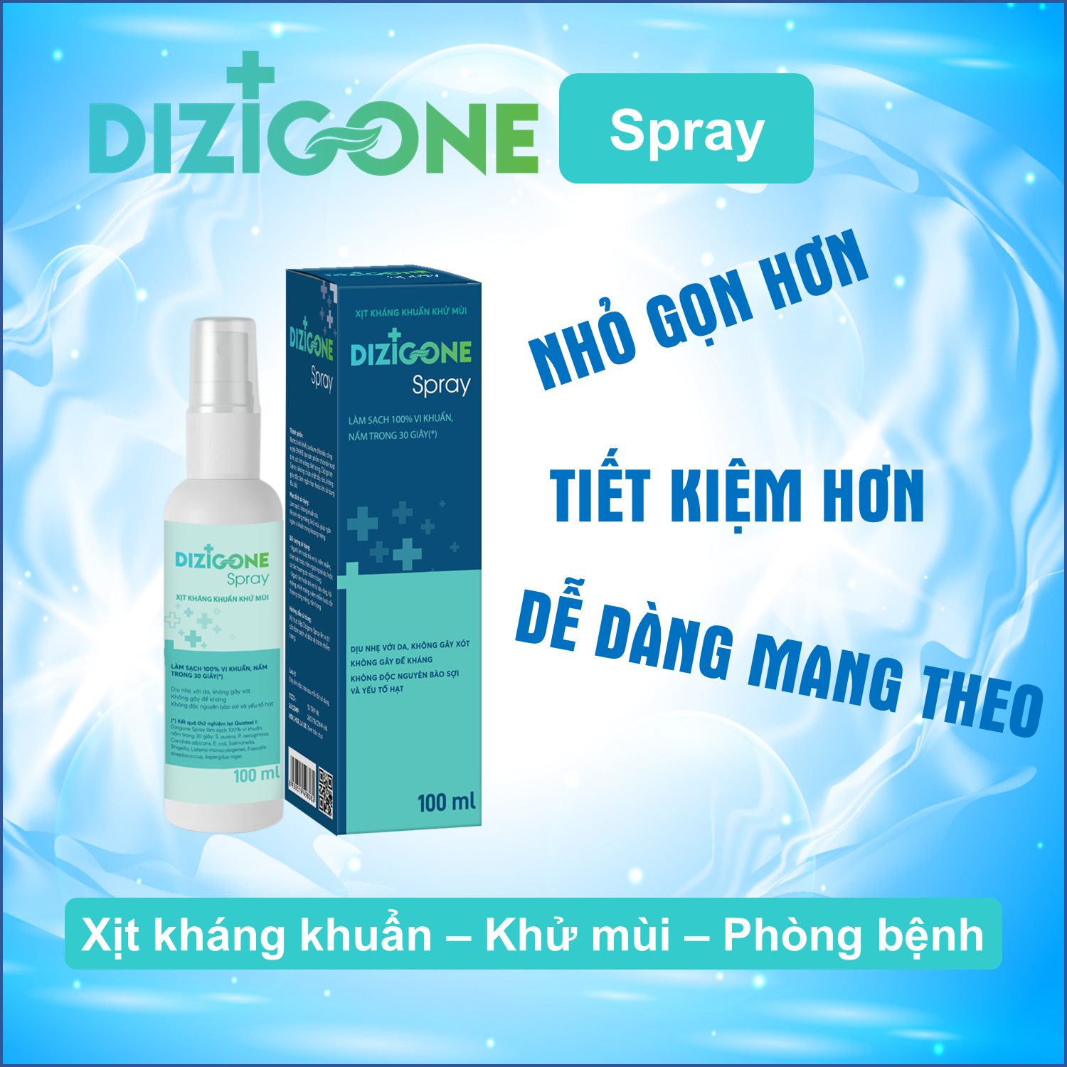 Xịt Kháng Khuẩn Khử Mùi Dizigone Spray 100ml