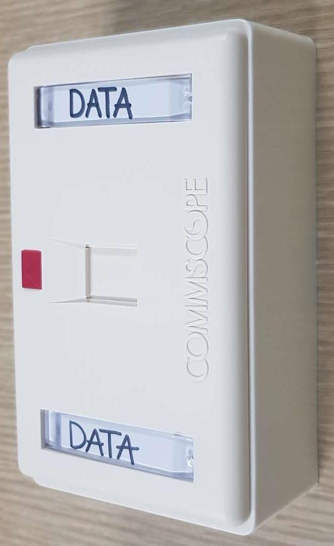 Bộ ổ cắm đơn 1 cổng Mạng cat6 AMP/Commscope. BH 12 tháng