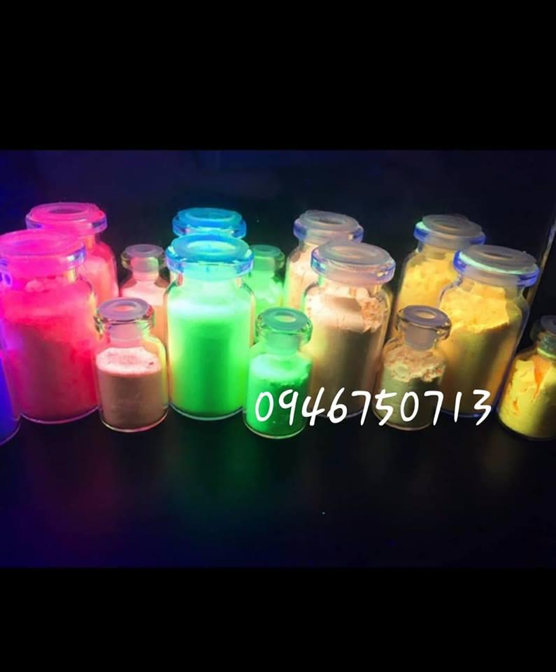 combo 1 lọ sơn dạ quang và 1 lọ bột dạ quang