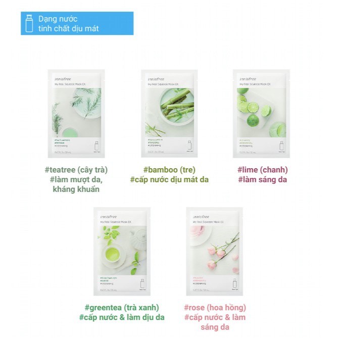 nnisfree - Mặt Nạ Giấy Hàn Quốc - My Real Squeeze Mask (20ml)