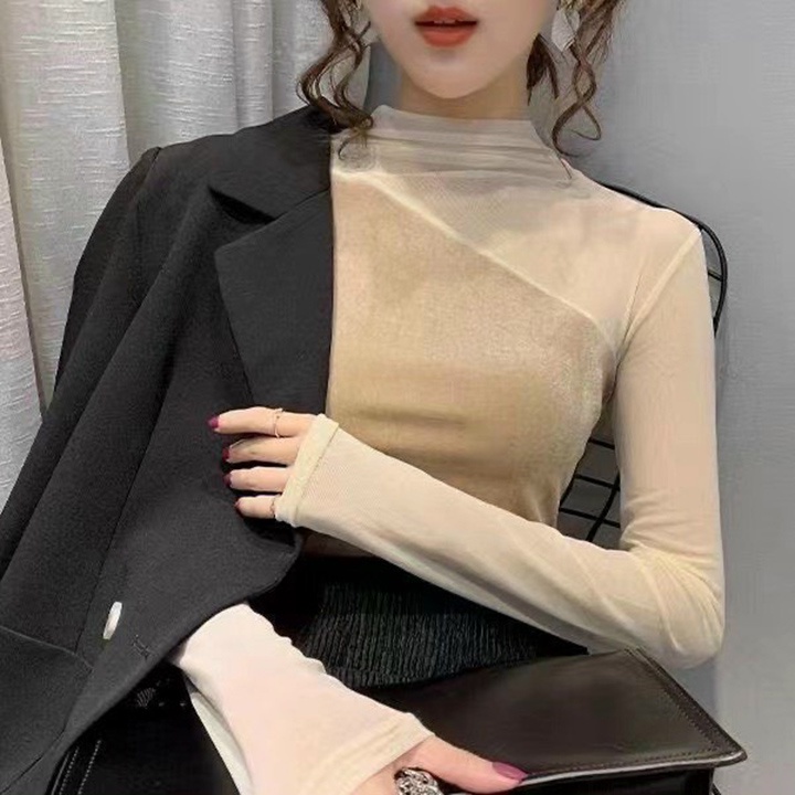 Áo nhung tay phối voan ren siêu đẹp cổ 3 phân thiết kế kiểu vai lệch có 3 màu lựa chọn