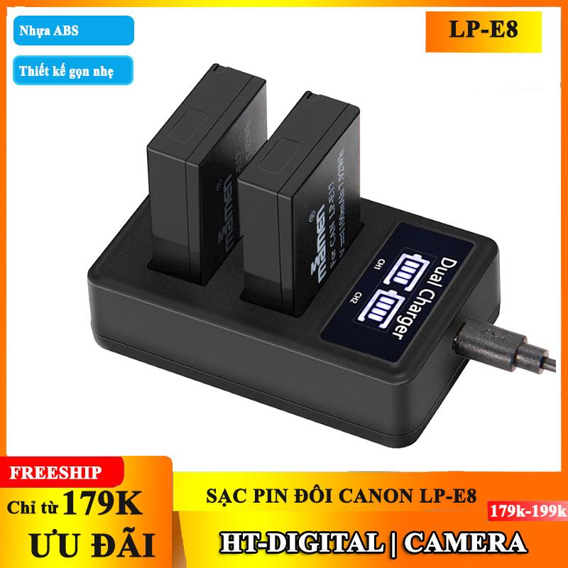 Sạc pin đôi canon lp-e8 cho máy ảnh 550d 600d 650d 700d
