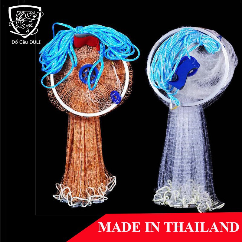 Chài Cá Đĩa Rút Thái Lan Dù Cước  LDC-3  (xả hàng giảm giá và cam kết bảo hành đổi trả ạ)