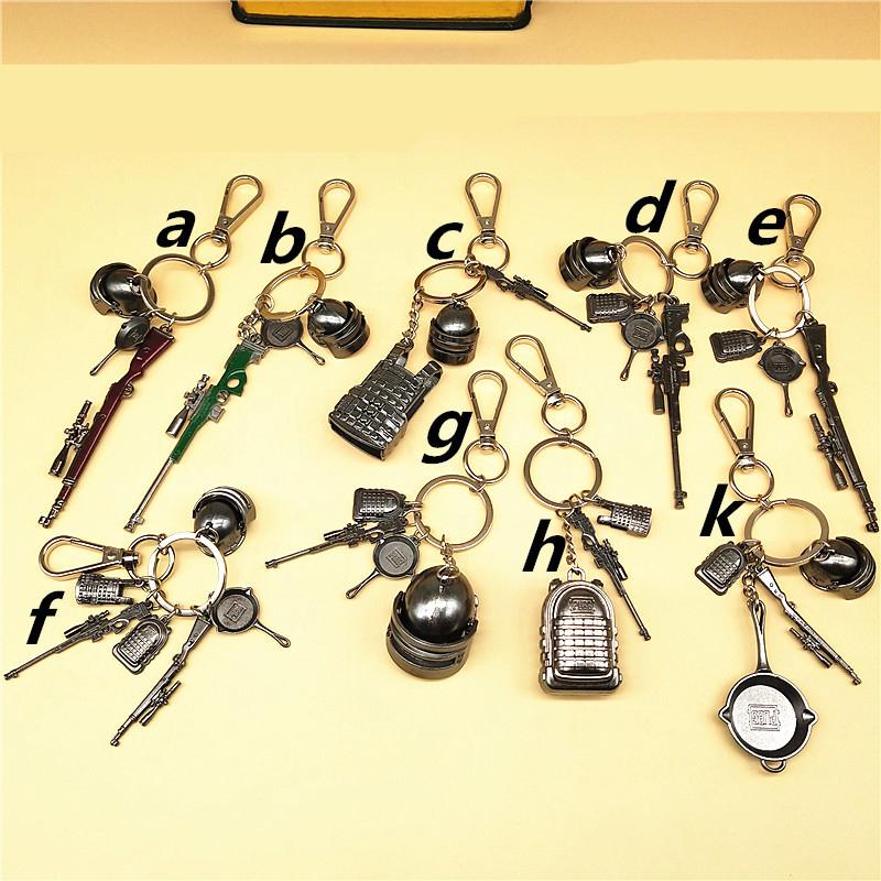 Combo Móc Khóa Mô Hình PUBG 6 Món Nhỏ (AWM, K98, Mũ 3, Giáp 3, Balo 3, Chảo)