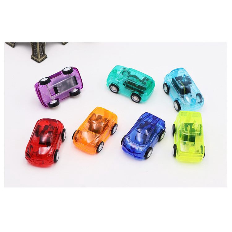 Đồ chơi xe hơi mini trong suốt cho bé (có dây cót)