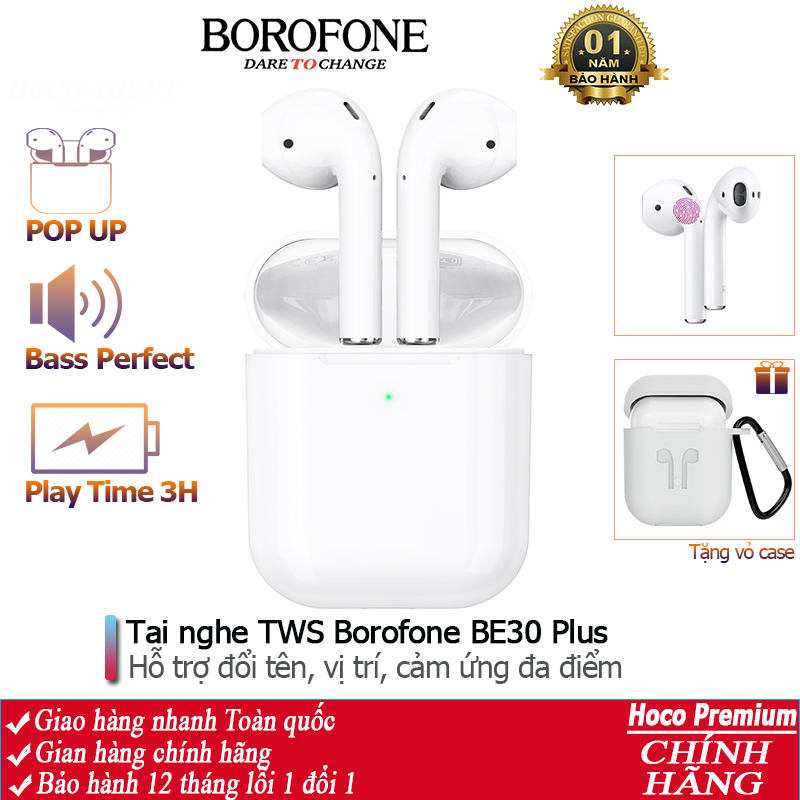 Tai nghe TWS Borofone BE30 Plus Pop Up, hỗ trợ định vị, đổi tên