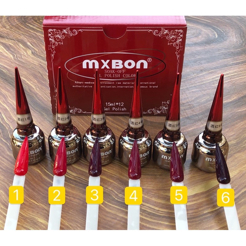 Sơn gel đỏ Mxbon