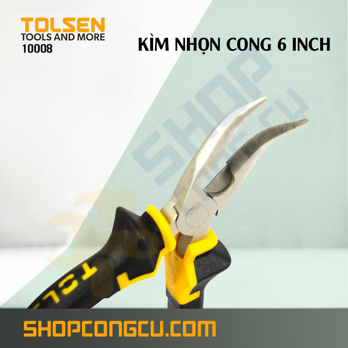 [HCM]Kìm nhọn cong 6 inch Tolsen 10008