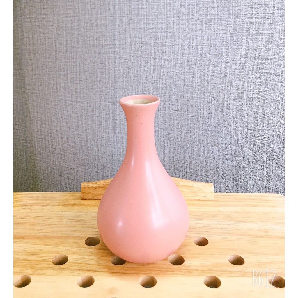 BÌNH GỐM - [BỘ 1] - lọ hoa MINI - decor - gốm sứ bát tràng- hoa khô- [201]