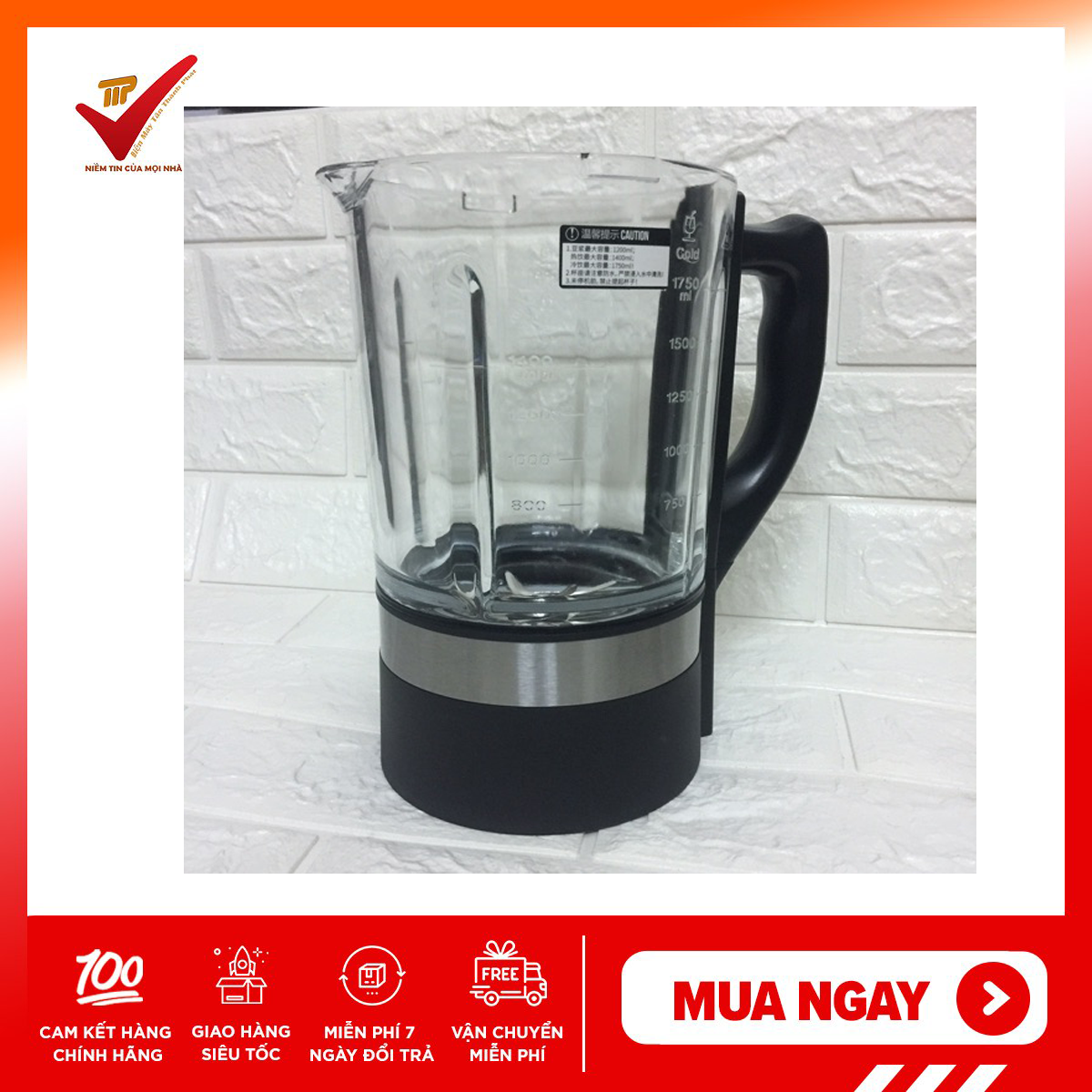 ( LINH KIỆN ) Cốc xay thủy tinh của máy xay sữa hạt RanBem 735h