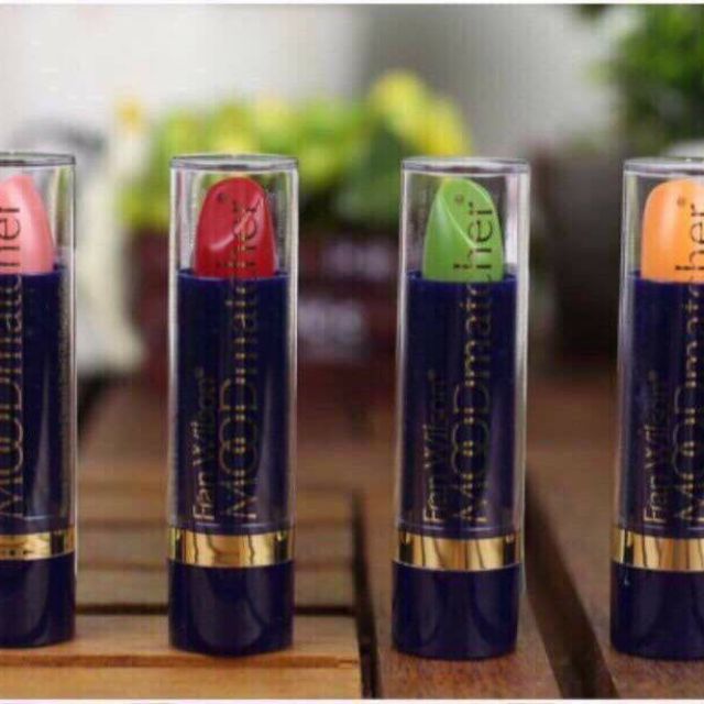 Son gió mỹ Mood matcher nhiều màu 100% chính hãng giúp bảo vệ và tăng độ ẩm cho đôi môi của bạn trong nhiều giờ. Sản phẩm này có ưu điểm ở việc tạo độ bóng,căng mịn cho môi mà ko cần phải thêm son bóng