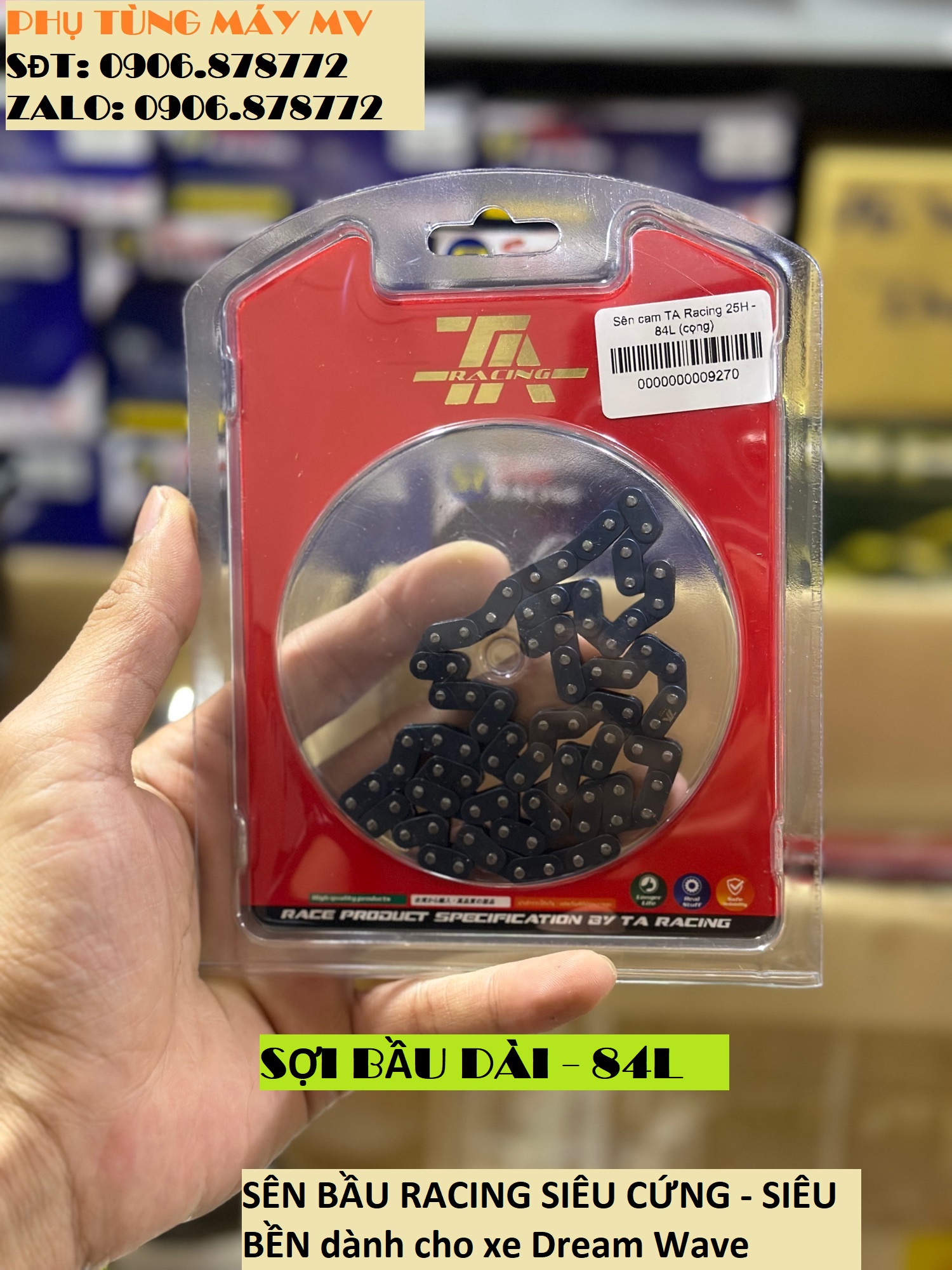 Sên cam bầu ta racing 84/86/88/90 dành cho xe dream wave 100