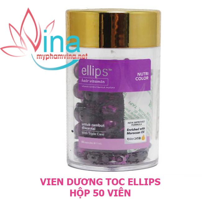[HCM]SERUM DƯỠNG TÓC BỔ SUNG VITAMIN ELLIPS NUTRICOLOR MÀU TÍM - 50 VIÊN
