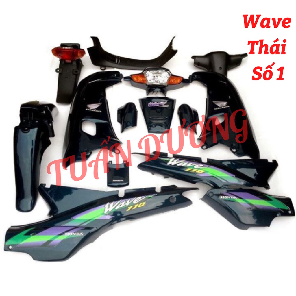 Dàn Áo Wave Nhỏ - Wave Alpha Cao Cấp [Tặng Tem 3 Lớp] Bộ Nhựa Wave 100 Đời 1993-2005 - Bộ Áo Xe Wave Anpha BảoHành 2 Năm