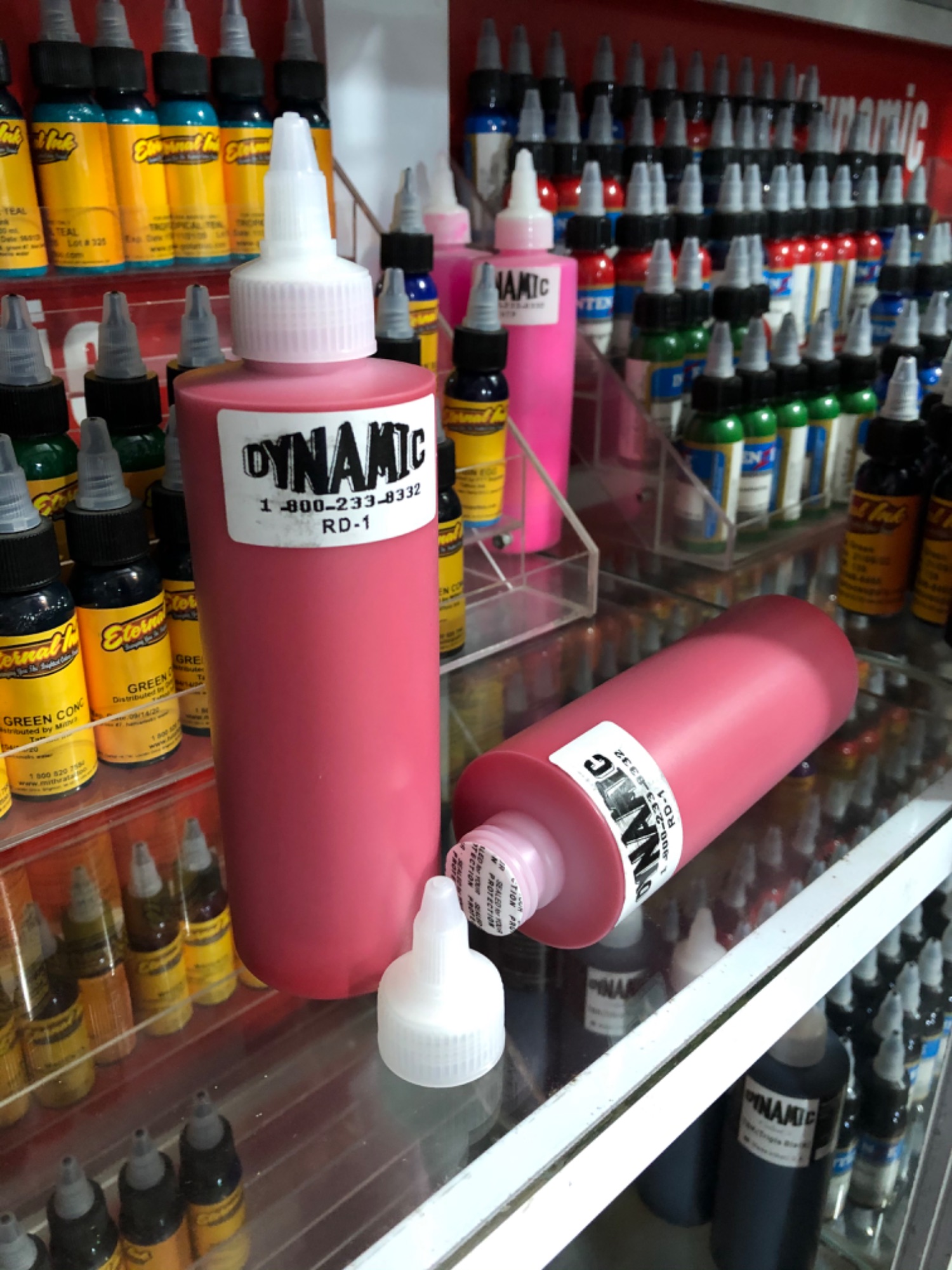 Mực tập xăm Dynamic màu đỏ 240ml,250k/chai