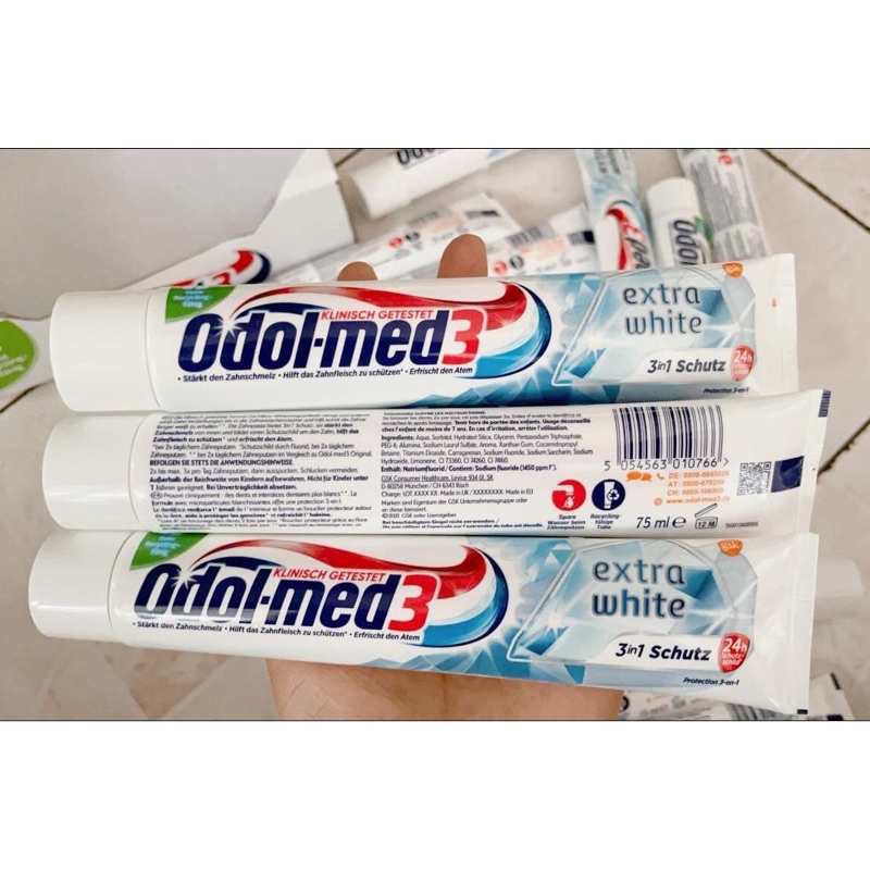 [ HÀNG NỘI ĐIA ĐUC] Kem đánh răng Odol- med 3 extra white