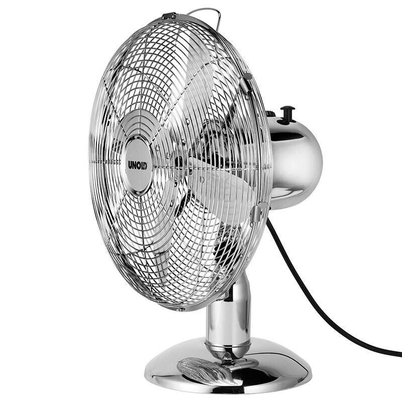 Quạt Để Bàn Unold 86830, Quạt Sàn Inox, Quạt Điện 220v, Quạt Inox, Công Suất 35W, Chất Liệu Thép Không Gỉ, 3 Cấp Gió, Tiết Kiệm Điện, Nhập Đức, Bảo Hành 12 Tháng