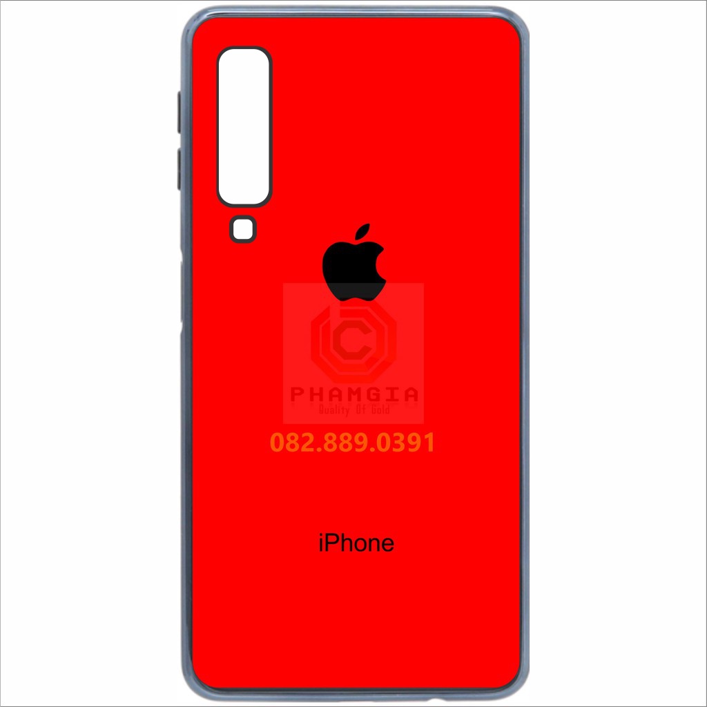 Ốp lưng giả iPhone cho Samsung A7 2018 mặt lưng bóng đẹp