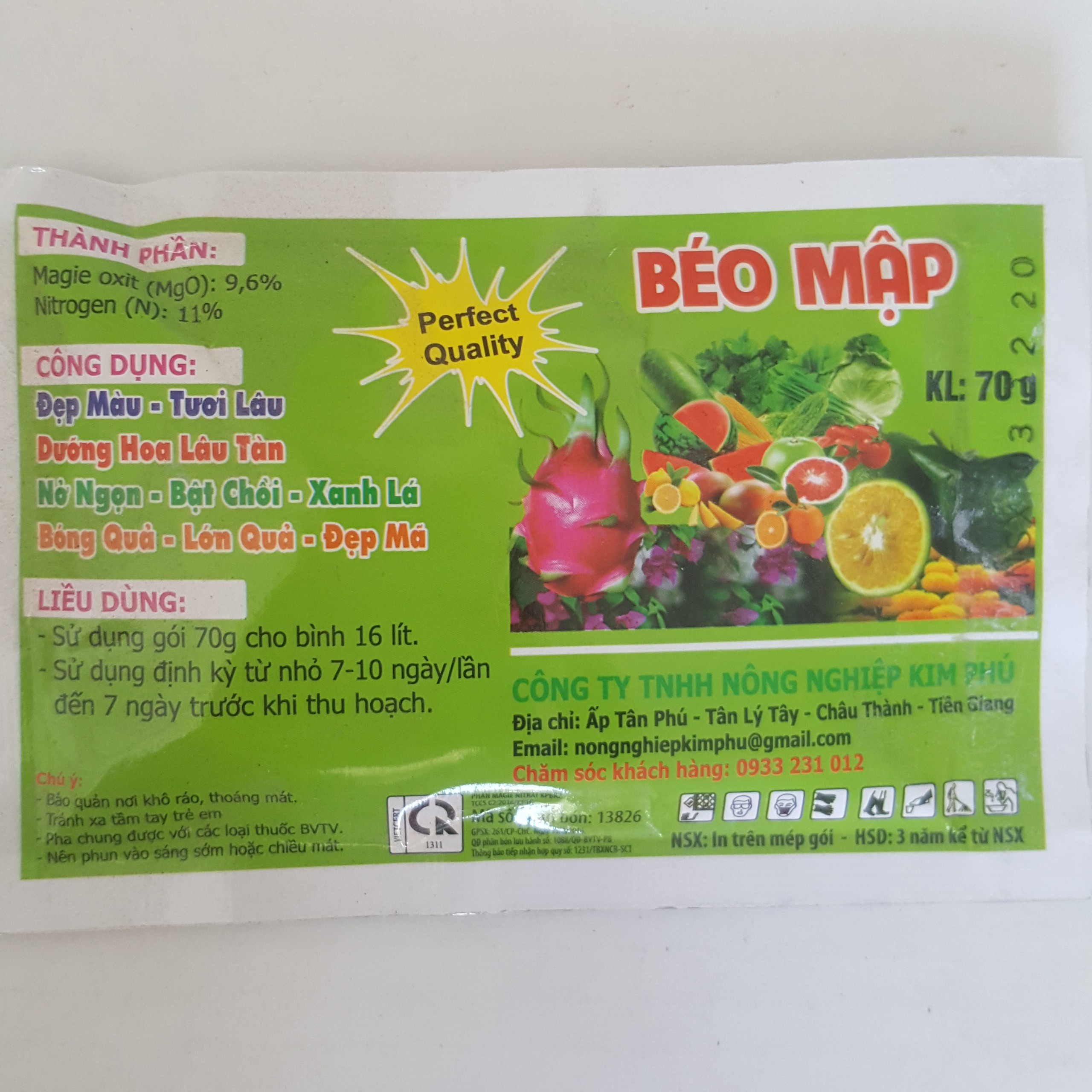 Phân bón vi lượng Béo - Mập - 50G