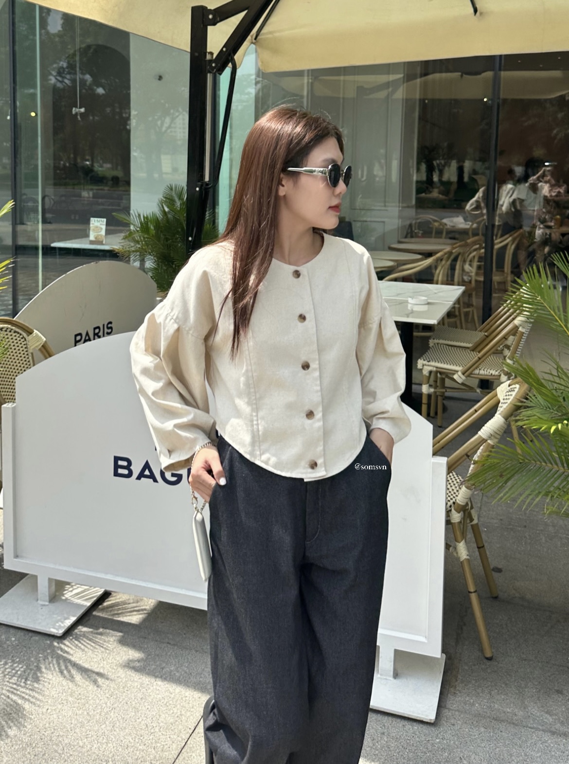 Áo tay phồng linen - Min Top