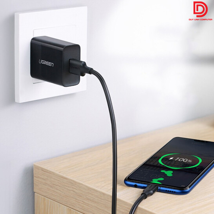 Ugreen 60138 - Cáp USB to Micro USB dài 2m màu đen chính hãng