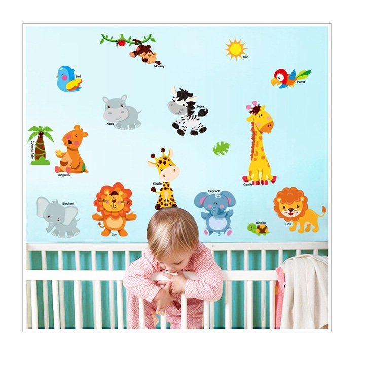 [HCM]DECAL DÁN TƯỜNG VƯỜN THÚ SỐ 4
