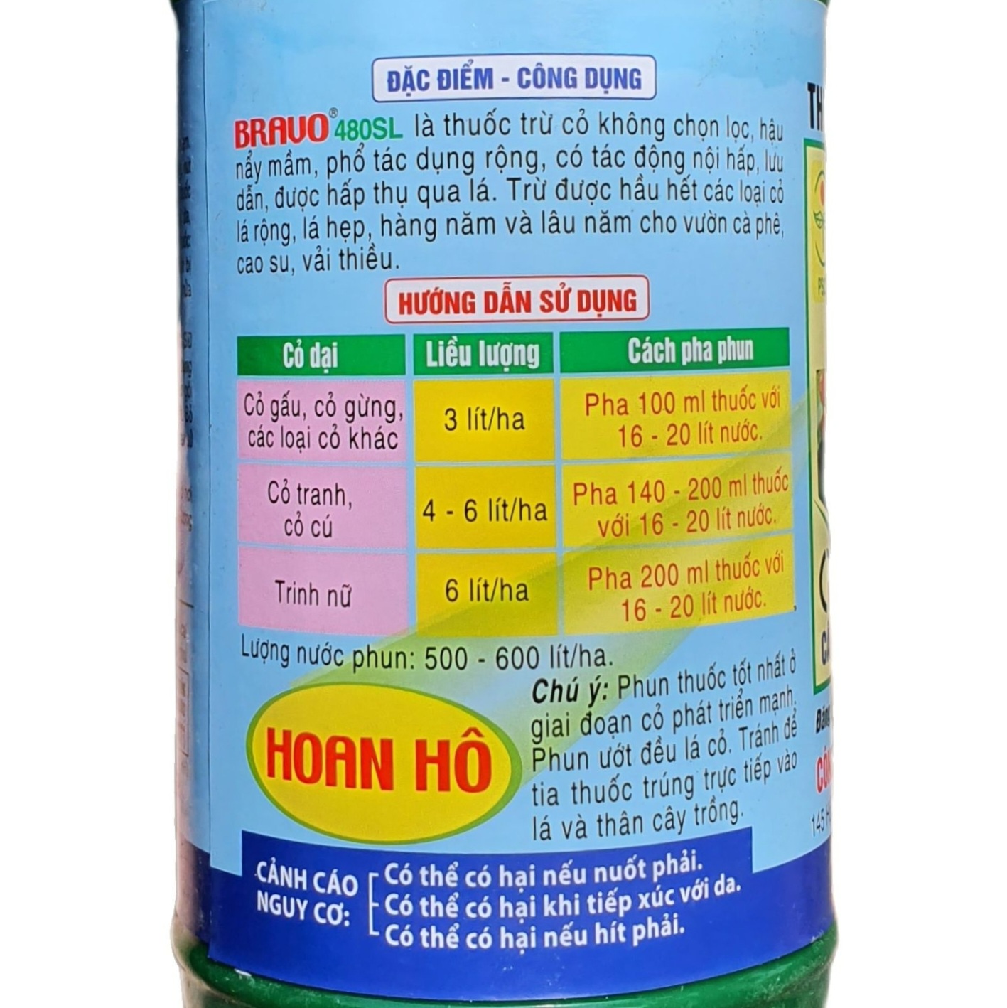 (Combo 5 chai)💎 Thuốc trừ cỏ Lưu Dẫn BRAVO 480SL (900ml)💖 Glyphosate