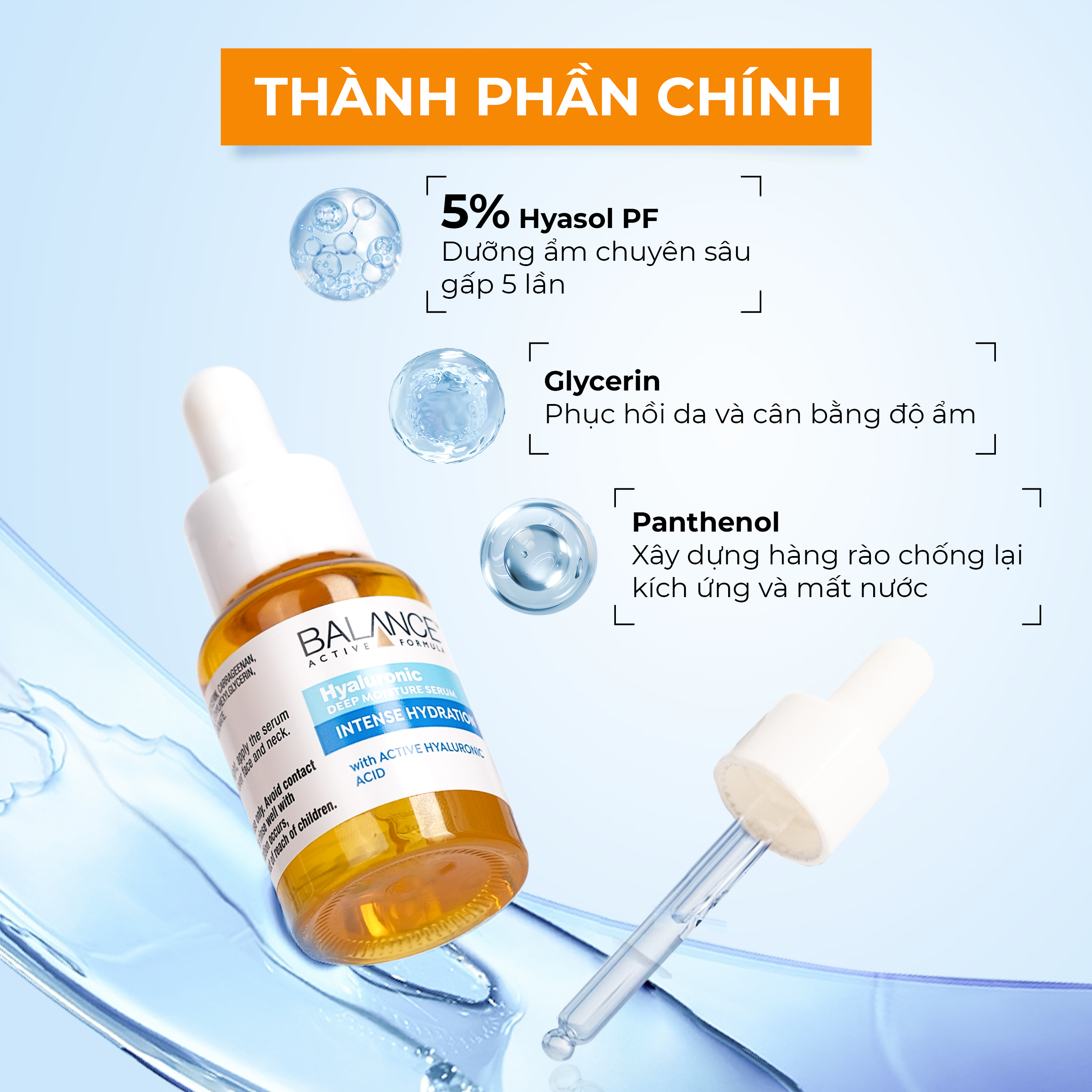 Serum Cấp Nước Dưỡng Ẩm Balance Active Formula /Hyaluronic Deep Moisturizing 30ml