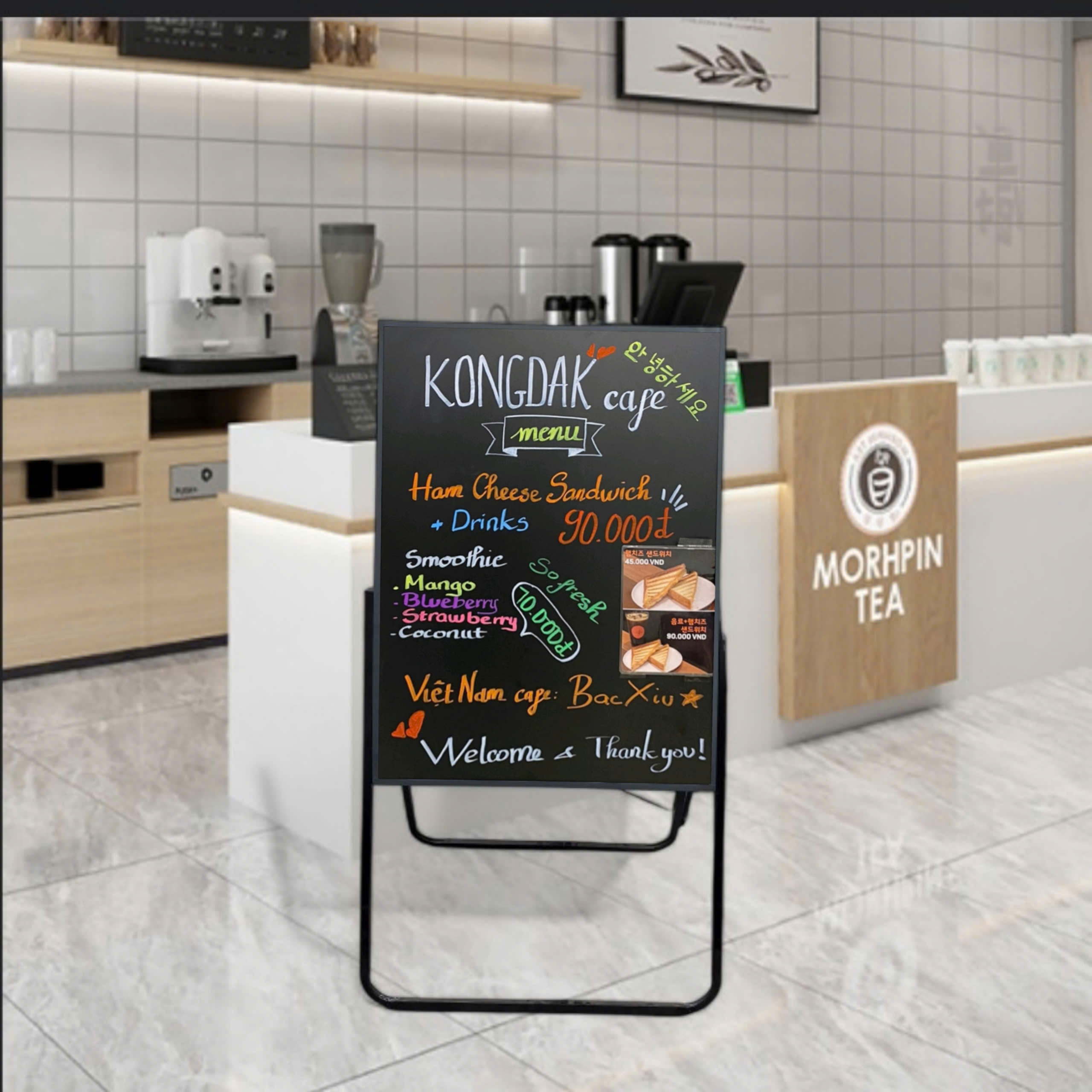 Menu Board with Marker Pen 60X80Cm
