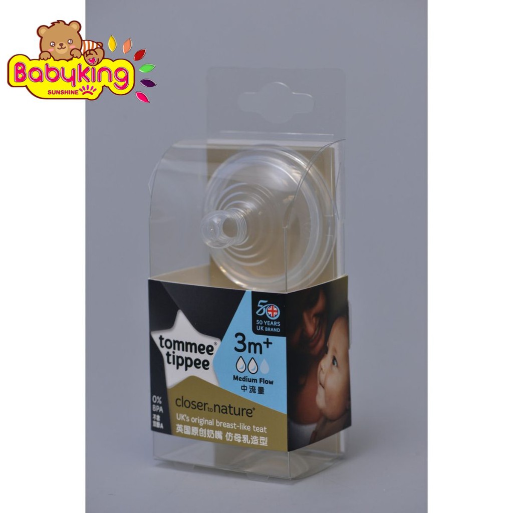 Núm ti chảy sữa trung bộ 2 cái tommee tippee (82026)