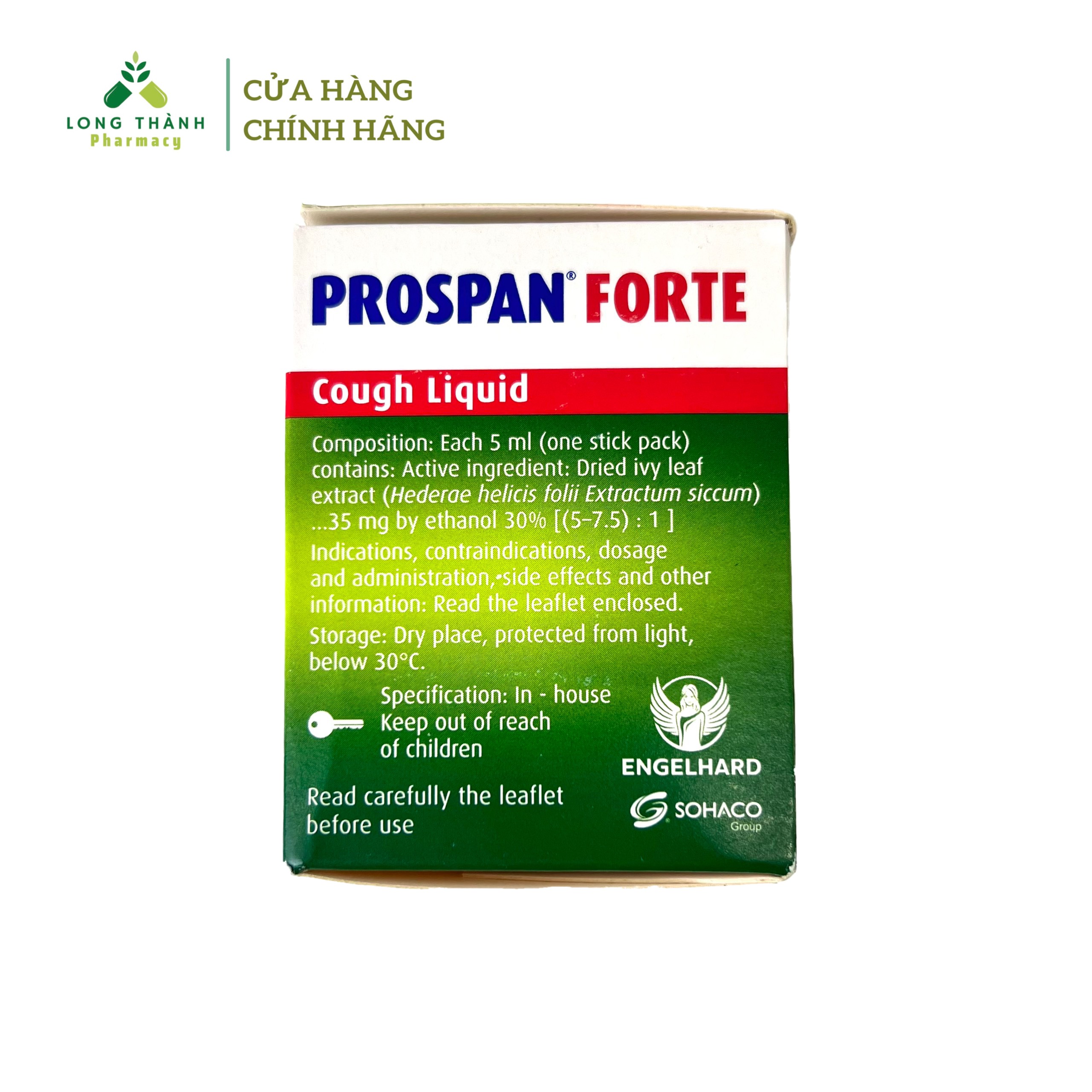Siro ho thảo dược Prospan - hộp 21 gói 5ml
