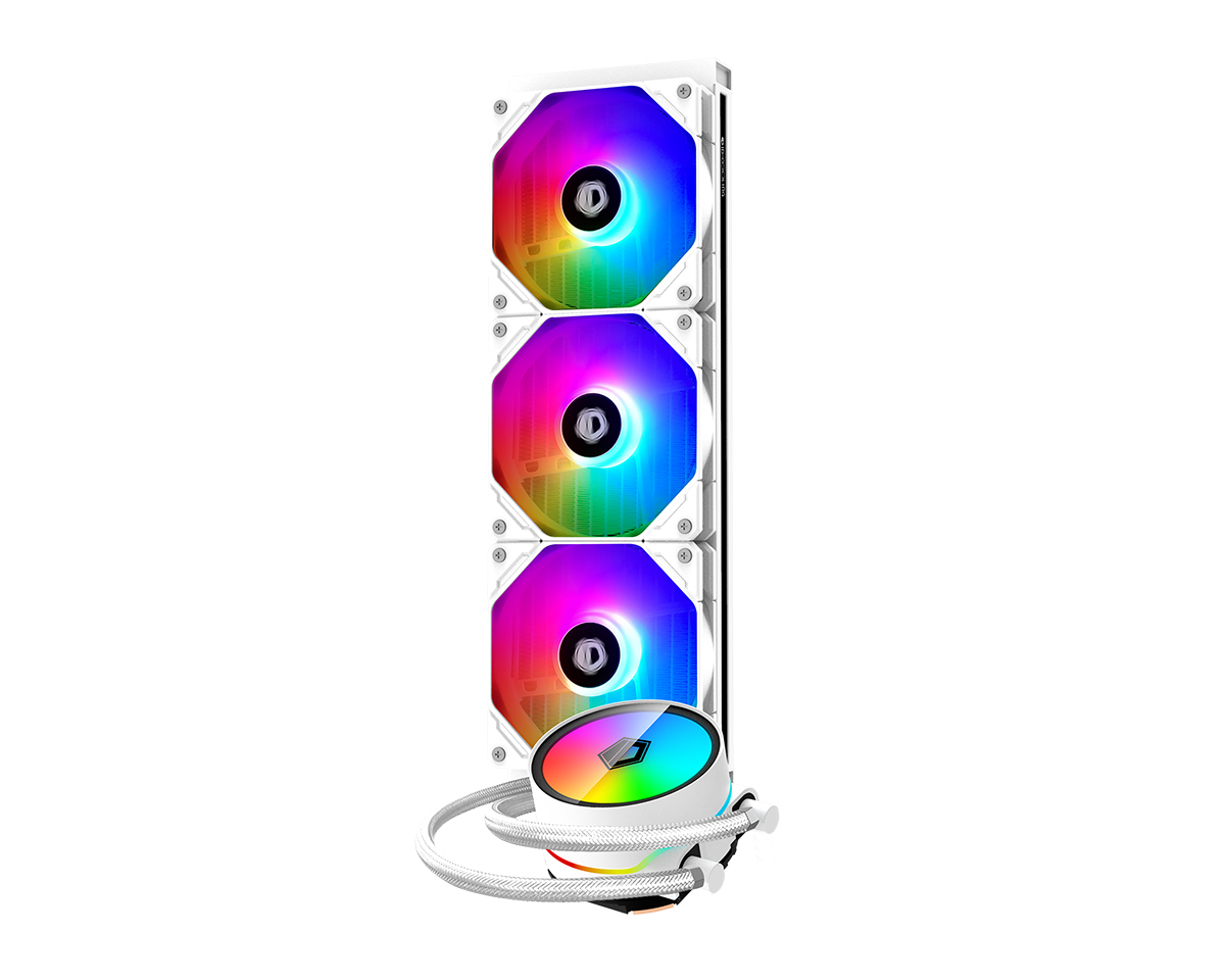 Tản nhiệt nước CPU AIO ID-COOLING ZOOMFLOW 240-XT  360-XT ARGB SNOW EDITION - Chính hãng, LED 5v Rainbow, 240XT 360XT trắng đen