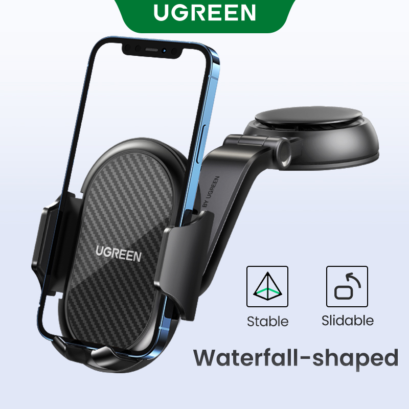 UGREEN Car Phone Mount Cellphone Holder for Car Windscreen Mobile Dashboard Mount Gravity Suction Cup Sticky Cradle Long Arm Clamp Stand Model：20473