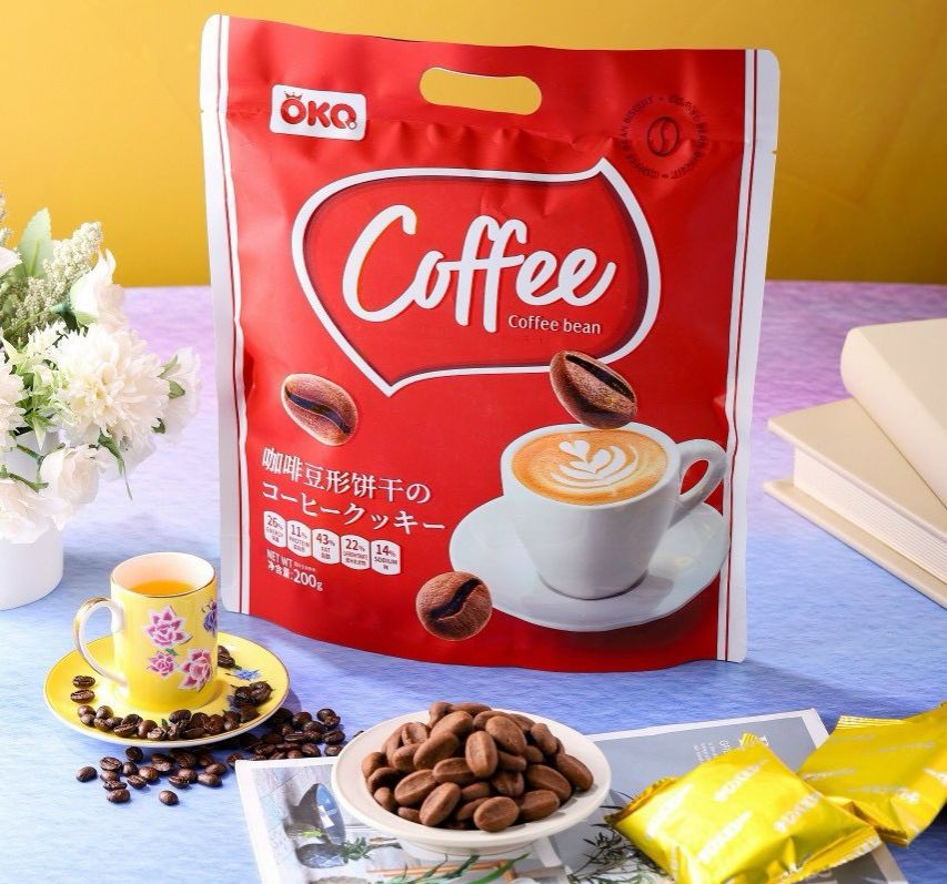 Bánh Quy Hình Hạt Cà Phê OKQ 200gram