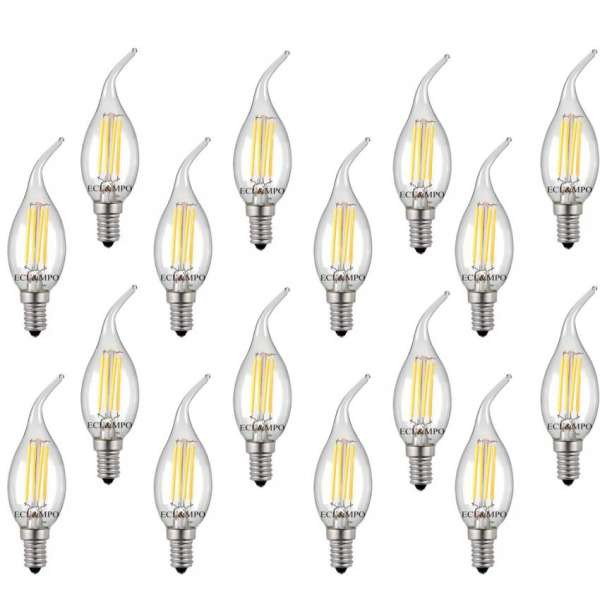 Bóng led nến giả dây tóc edision 4 đường led 4w