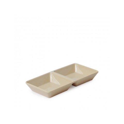 Chén Chấm 2 Ngăn Màu Nâu - C103D