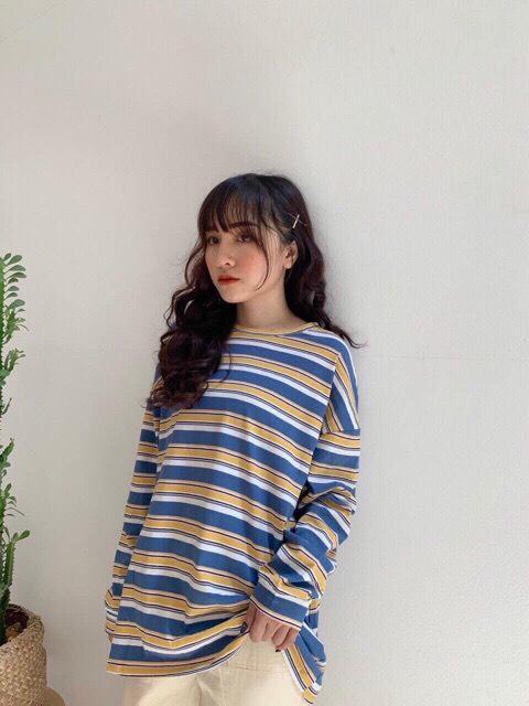 [Mạnh Dũng Store 1 ] [Hàng mới] Áo sweater kẻ sọc bo tay hit hot