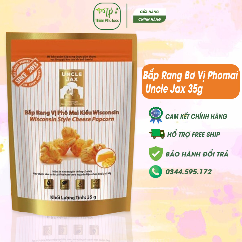 Bắp Rang Bơ Uncle Jax Đủ Các Vị - Món Ăn Vặt Dinh Dưỡng