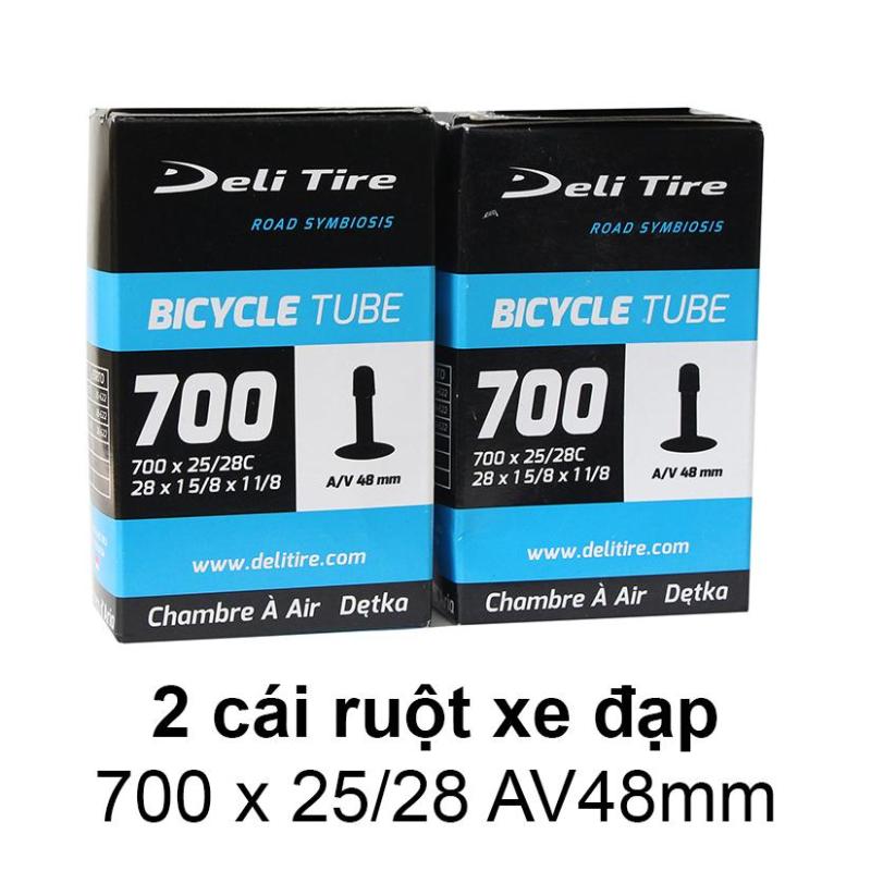 Mua Ruột xe đạp, săm xe đạp 700x25/28C AV48mm DELI-TIRE ( Gồm 2 cái ) -- -- SPORTS WORLD SHOP