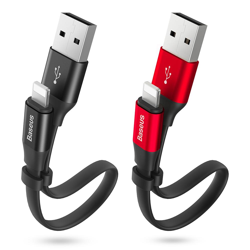 [HCM]Dây cáp sạc Lightning BASEUS Nimble dài 23cm (Dây siêu bền dòng 2A thiết kế dây khóa) (Màu ngẫu nhiên)(Bảo hành 3 tháng 1 đổi 1) - Phân phối bởi Hotphukien