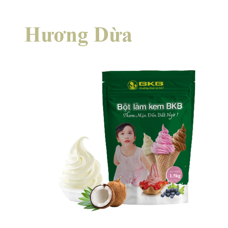 [ SALE 10% ] Bột làm kem tươi các vị 1.3kg BKB